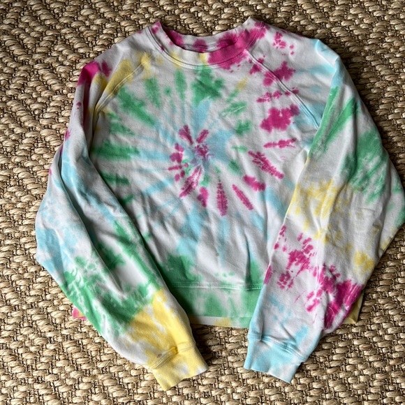 Electric & Rose, white tie dye sweatshirt, size small - Picture 3 of 5
